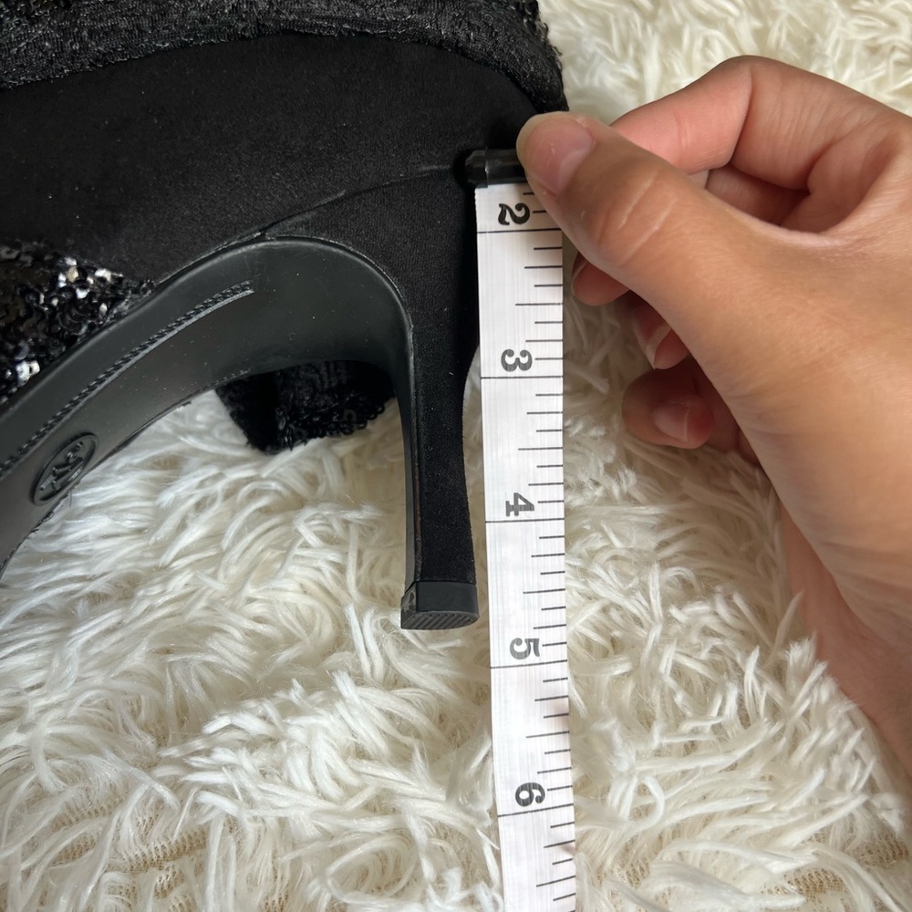 Universal Thread Black Sequin Knee-High Boots - image 3